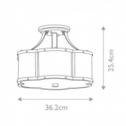 Semi-plafonnier 2 lumières