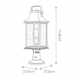 Grande lanterne de piédestal 1 lumière