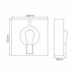 Applique murale 1 lumière - Graphite brossé