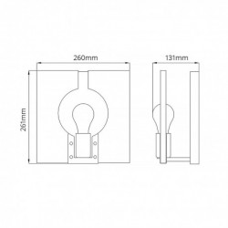 Applique murale 1 lumière - Nickel poli