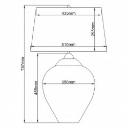 Grande lampe de table - Saumon