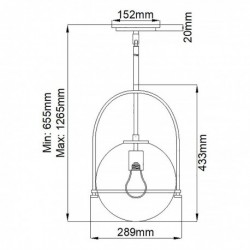 Suspension moyenne 1 lumière