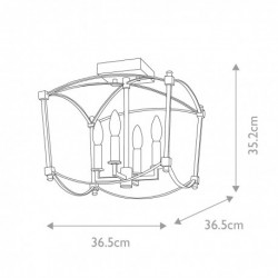 Semi-plafonnier 4 lumières