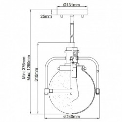 Suspension/ semi-plafonnier 1 lumière