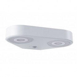 Applique murale extérieure 230v Silma 2er IP44 Sensor 3000K 230V Alu blanc