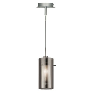 Suspension avec Verre fumé E14 maxi 60w DUO 2