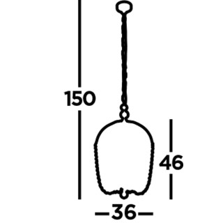 Suspension metal Noir avec Cristal clair E14 5x60w Diam 36cm SHOWER