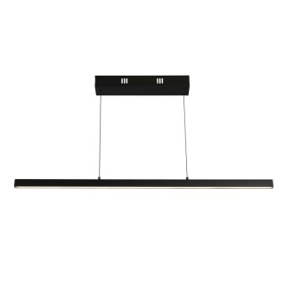 Suspension LED Barre - Metal Noir & Diffuseur acrylique Opal Lg 102cm 30w 2636 lumens 2000-4000k Layla