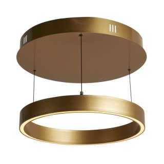 Suspension LED Circulaire- Metal Doré & Diffuseur acrylique Opal Diam 44cm 30w 3314 lumens 2000-4000k Layla