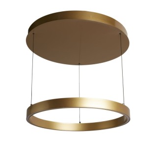 Suspension LED Circulaire- Metal Doré & Diffuseur acrylique Opal Diam 64cm 41w 5009 lumens 2000-4000k Layla