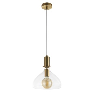 Suspension - Laiton verre transparent E27 maxi 60 w Margarita