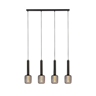 Suspension barre Metal Noir E27 max 4x60w DULWICH