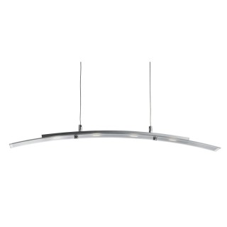 Suspension LED Barre courbe 20W - Metal satin silver, verre givré 20w 1200 Lumens 3000k dimmable CURVE