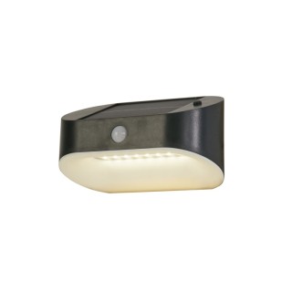 Applique demi lune ABS plastique Gris et polycarbonate givré avec detect infrarouge 1.2w 160 Lumens 3000k SOLAR LED