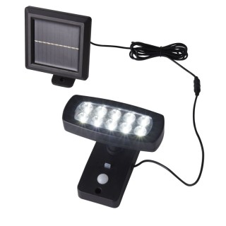 Applique Rectangle plastique ABS Noir, polycarbonate givré avec detecteur infrarouge 2.5w 650 Lumens 3000k SOLAR LED