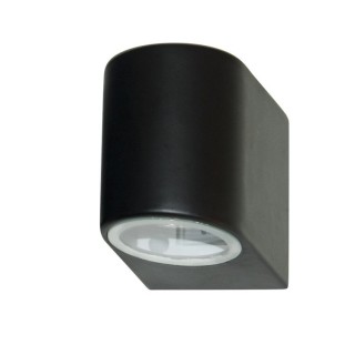 Applique exterieure Metal Noir et diffuseur verre givre IP44 CLI GU10 max 1x50w EIFFEL