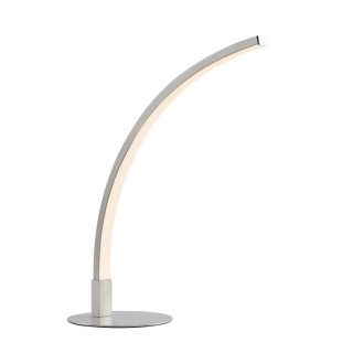 Lampe à poser metal Argent Satine Arc 7w 477 lumens 3000k Haut 34cm larg 28cm CRANE