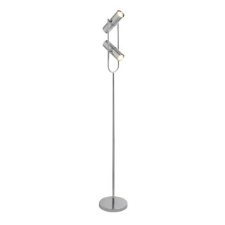 Lampadaire, Chrome GU10 max 2x50w TELESCOPE 2LT ABATJOUR CYLINDRE