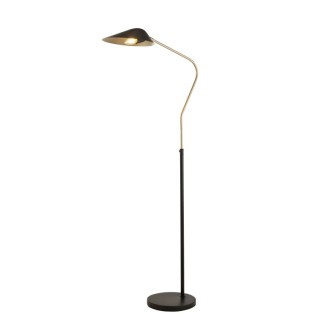 Lampadaire metal noir mat, doré E27 60w Haut 183cm Diam 48cm SWAN