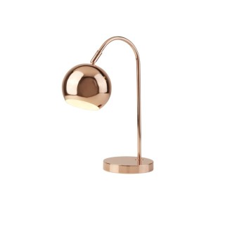 Lampe à poser metal Cuivre, E14 Max 40w Haut 40 cm Diam 15cm HANG