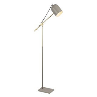 Lampe à poser Base Marbre, metal Gris et doré, E27 max 60w Haut 149cm Diam 59cm ODYSSEY