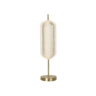 lampe à poser LED Métal laiton Satiné, diffuseur Acrylique 17w 2040lm 3000k Diam 15cm Haut 60cm CAPSULE