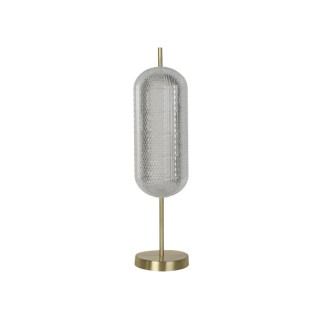 lampe à poser LED Métal laiton Satiné, diffuseur Acrylique 17w 2040lm 3000k Diam 15cm Haut 60cm CAPSULE