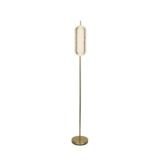 lampadaire LED Métal laiton Satiné, diffuseur Acrylique 23w 2160lm 3000k Diam 22cm Haut 154cm CAPSULE