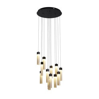 Suspension - Metal Noir, resine effet marbre 72w 7081 lumens 3000k dimmable MOONBEAM LED 13LT