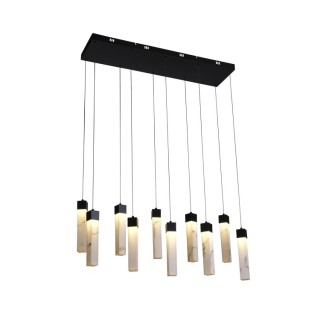 Suspension - Metal Noir, resine effet marbre 46w 5435 lumens 3000k dimmable MOONBEAM LED 10LT