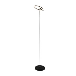 Lampadaire, Métal noir et diffuseur acrylique blanc 10w 852 lumens 3000k Dimmable Inter sensitif 3 niveaux Haut 1m40 SPACE 1LT L