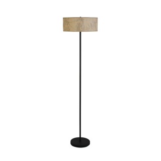 ISLA 3Lt Lampadaire Metal Noir et abat jour Papier recyclé E27 Max 3x60w Diam 40cm Haut 160cm