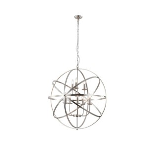 Arceaux metal argent satine E14 8x60w Diam 80cm ORBIT 8LT CAGE