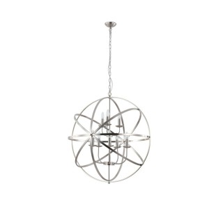 Arceaux metal argent satine E14 8x60w Diam 80cm ORBIT 8LT CAGE