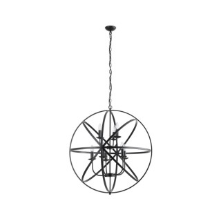 Arceaux metal noir E14 8x60w Diam 80cm ORBIT 8LT CAGE