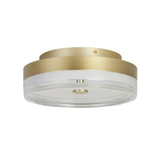 Plafonnier Rond metal Dore Acrylique clair 21w 2227 Lumens 3000k Diam 30cm CYPRUS LED