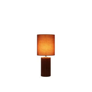 Lampe à poser Ceramique Orange, Abatjour assortis Tissu Orange E14 40w max Haut 51cm Diam 22cm GROOVE