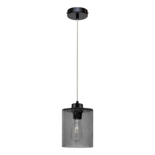 Suspension en Métal Noir et Verre fumé ,1xE27 Max.60W,ZEFIR,111870104