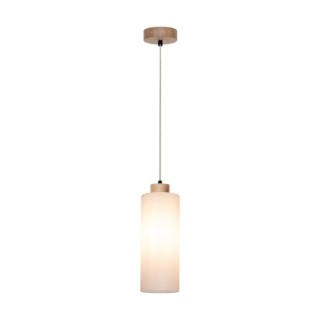 Suspension en Bois de Chêne Huilé et Verre Blanc ,1xE27 Max.60W,ZEFIR,113860174