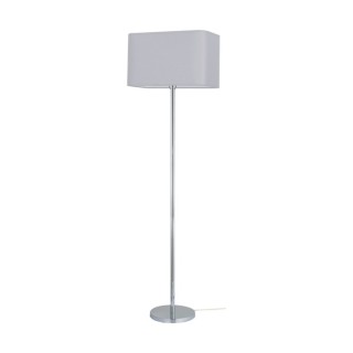 Lampadaire en Métal Chromé et Tissu Gris ,1xE27 Max.40W,CADRE,13910128