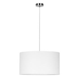 Suspension en Métal Chromé et Tissu Blanc ,1xE27 Max.60W,DOVE,15380128