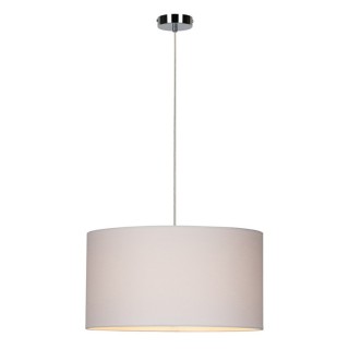 Suspension en Métal Chromé et Tissu Blanc ,1xE27 Max.60W,DOVE,15380128