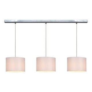 Suspension en Métal Chromé et Tissu Blanc ,3xE27 Max.40W,DOVE,15380328