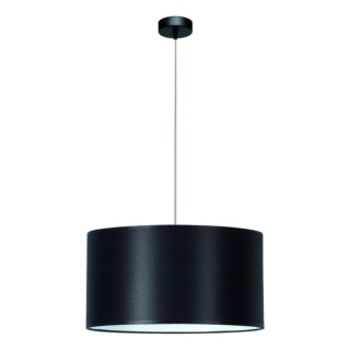 Suspension en Métal Noir et Tissu Noir ,1xE27 Max.60W,DOVE,15400104