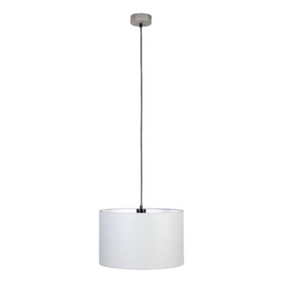 Suspension en Bois de Pin teinté Gris et Tissu Gris ,1xE27 Max.60W,GREY,160241157