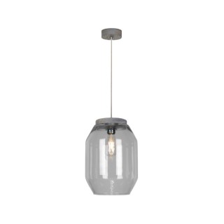 Suspension en Bois de Pin Gris et Verre fumé ,1xE27 Max.60W,VASO,169020157