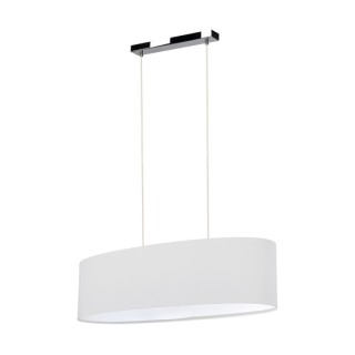 Suspension en Métal Noir et Tissu Gris ,2xE27 Max.40W,DOVE,17390228