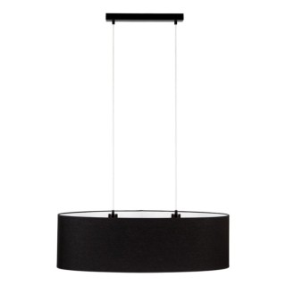 Suspension en Métal Noir et Tissu Noir ,2xE27 Max.40W,DOVE,17400204