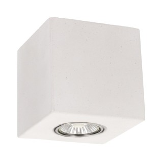 Plafonnier en Béton Blanc ,1xGU10 Max.6W,CONCRETEDREAM SQUARE,2076137