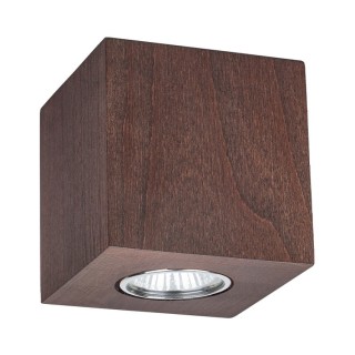 Plafonnier en Bois de Hêtre couleur Noyer ,1xGU10 Max.6W,WOODDREAM,2076176